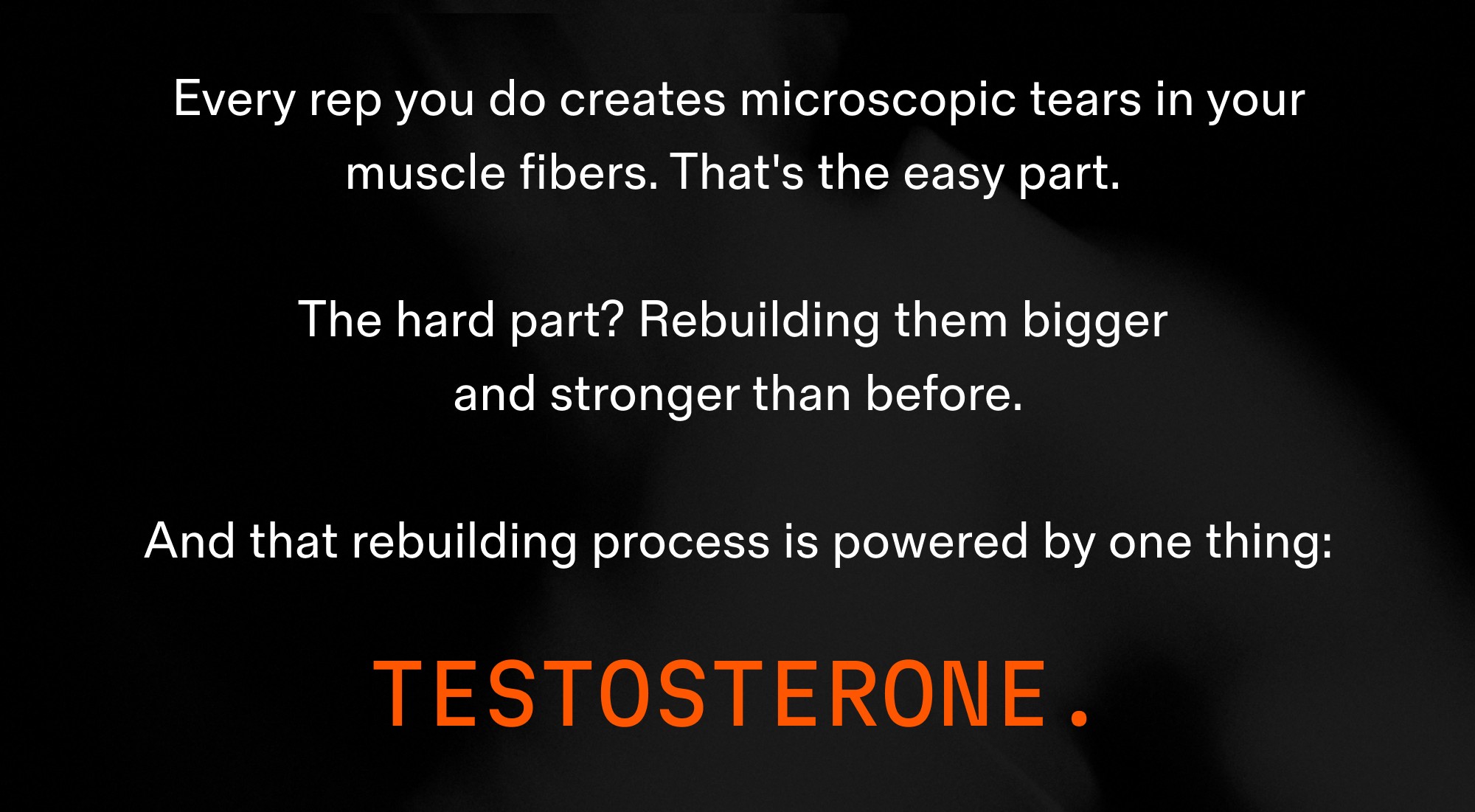 Every rep you do creates microscopic tears in your muscle fibers. That's the easy part.&nbsp;