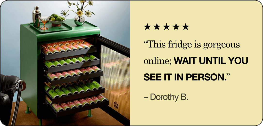 5 Star Review: &ldquo;This fridge is gorgeous online; wait until you see it in person.&rdquo; &ndash; Dorothy B.