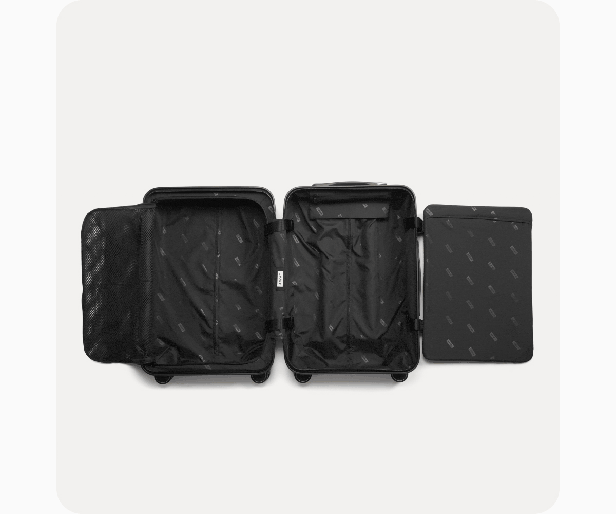 OUTWARD-OPENING INTERIORS | Pack, unpack, and repack with ease. 