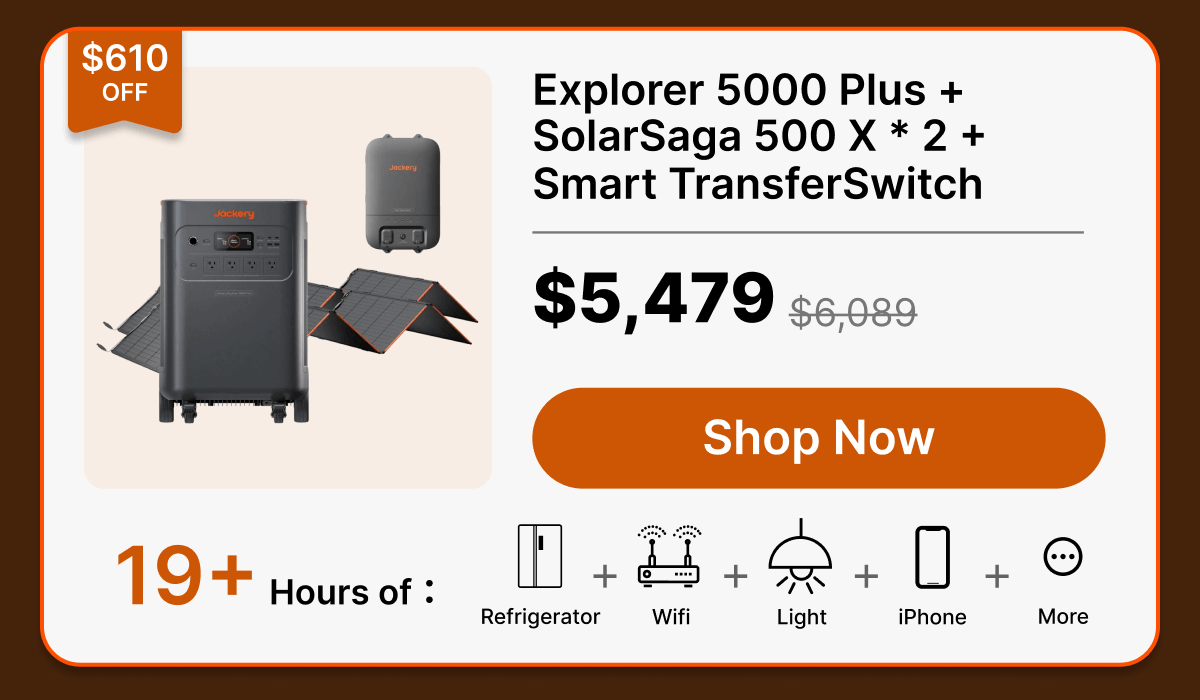 Explorer 5000 Plus +SolarSaga 500 X * 2 +Smart TransferSwitch