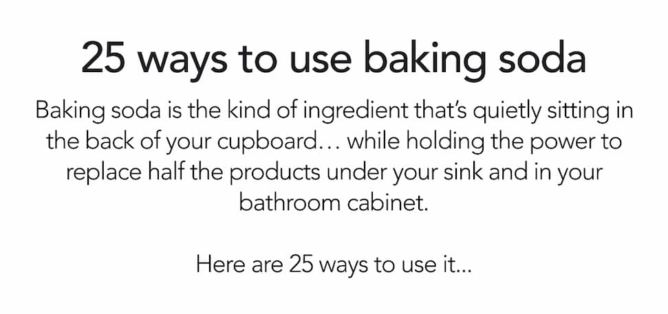 25 ways to use baking soda