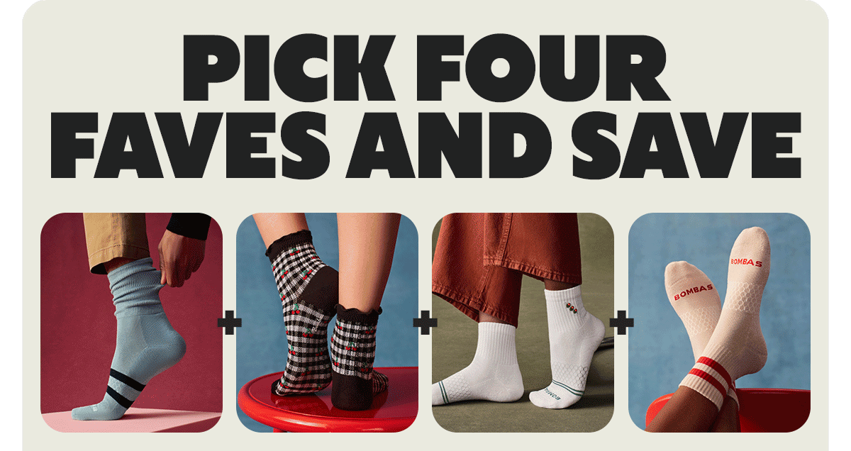 PICK FOUR FAVES AND SAVE