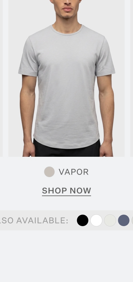 Crossover Active Tee in Vapor