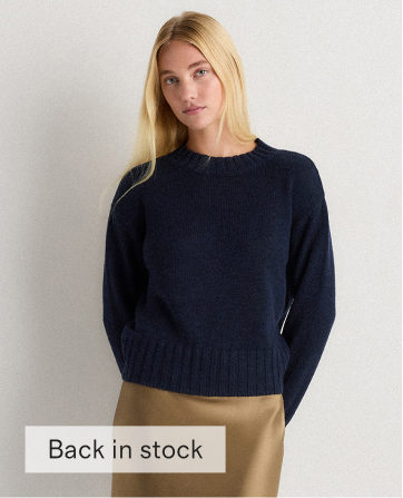 Cotton Linen Relaxed Crew Sweater