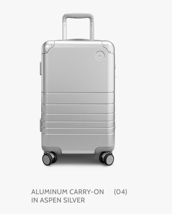 Aluminum Carry-On in Aspen Silver. (04)