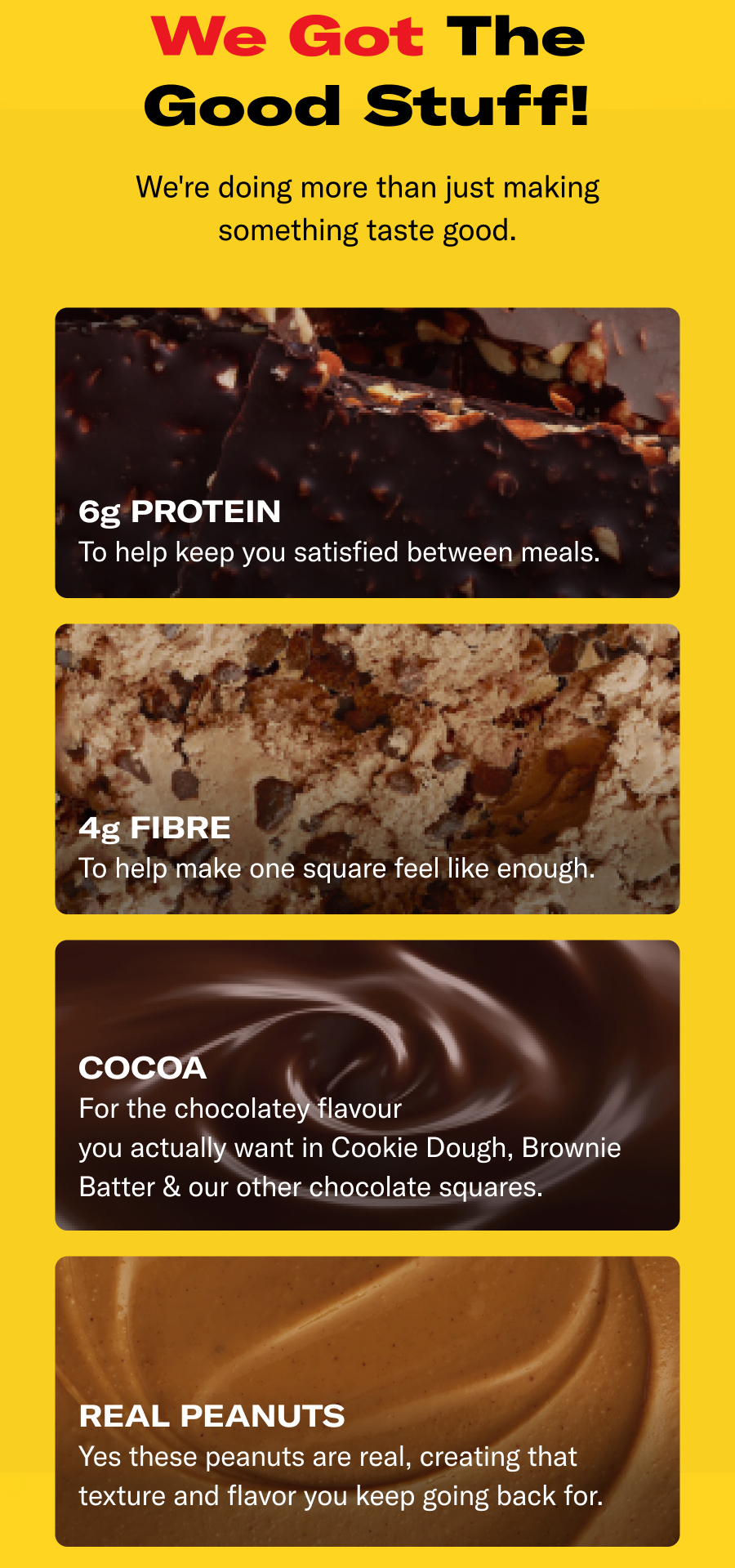 We got the good stuff! We're doing more than just making something taste good.