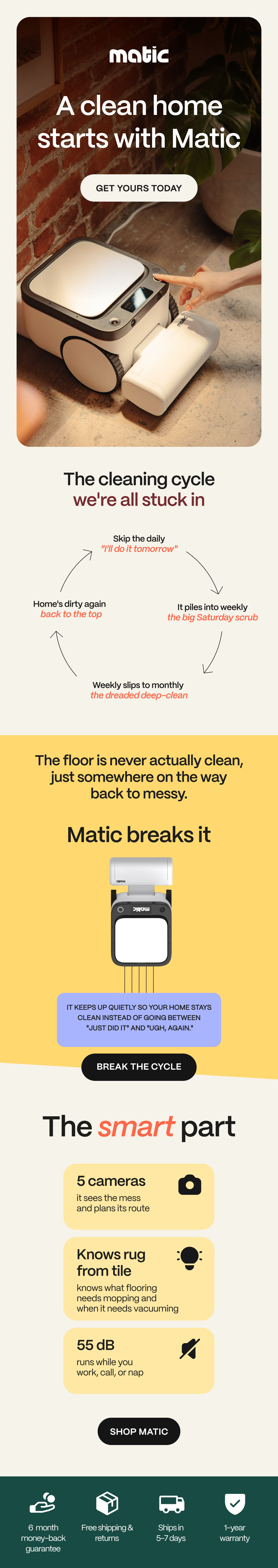 A clean home starts with Matic! See why...