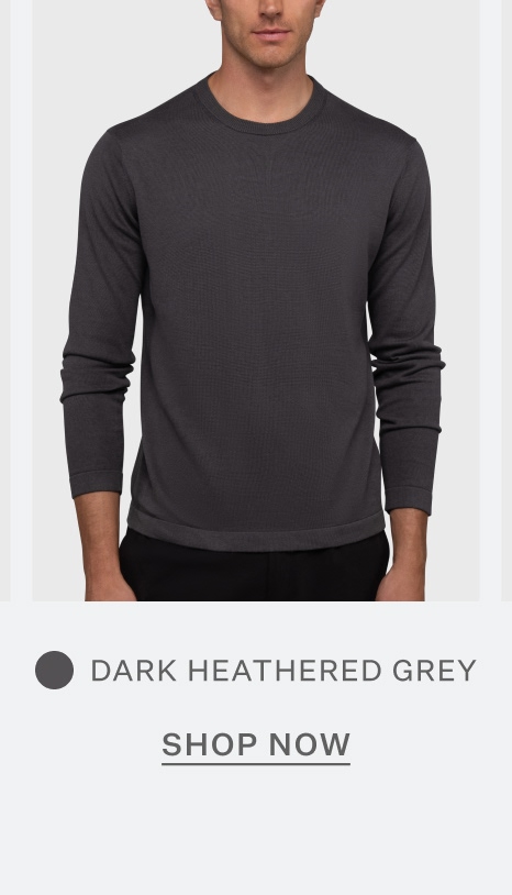Riviera Luxe Knit Crewneck Long Sleeve Tee - Dark Heathered Grey