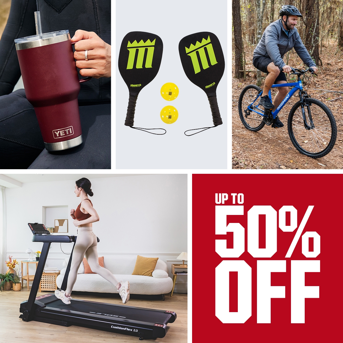 Up to 50% off.