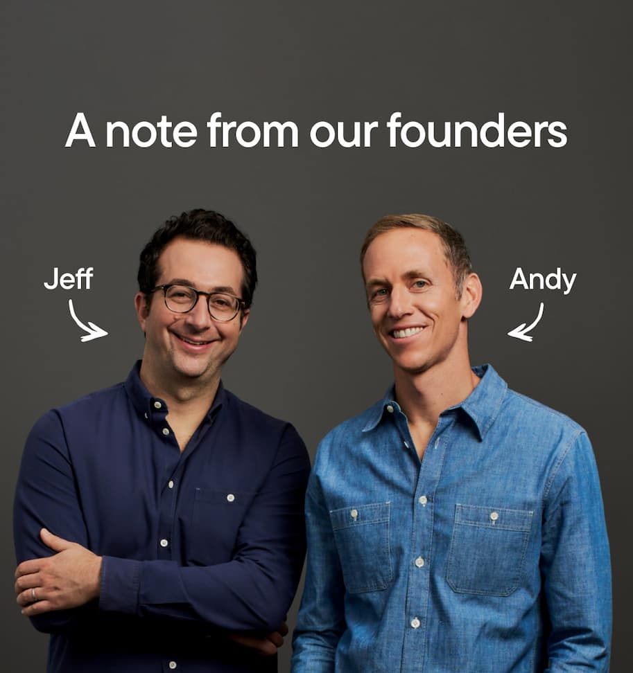 A note from our founders