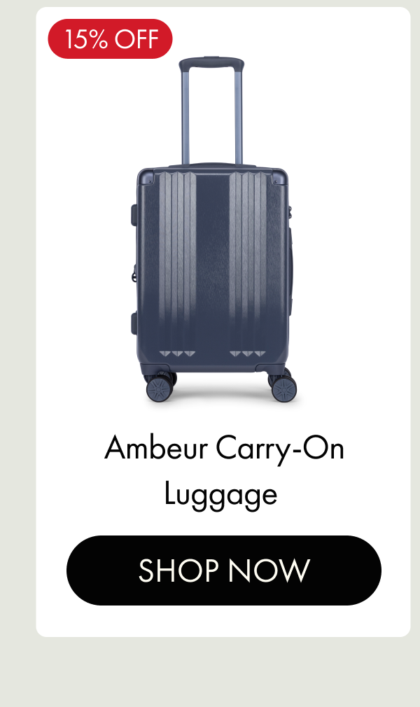 15% OFF | Ambeur Carry-on Luggage | SHOP NOW