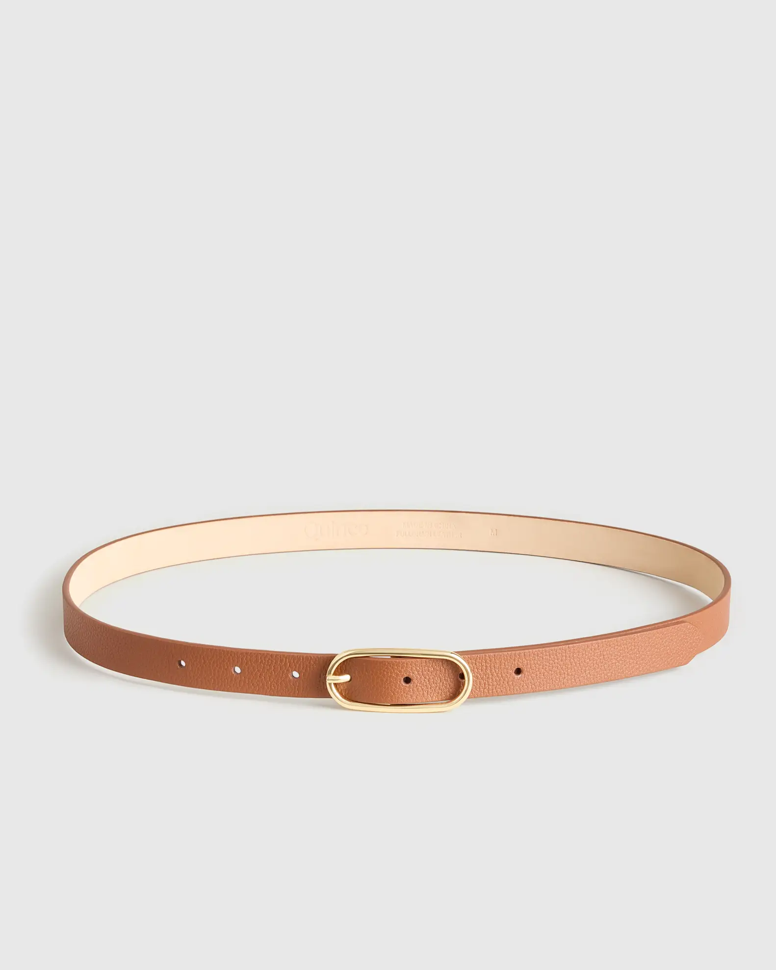 Cleo European Leather Oval Skinny Belt