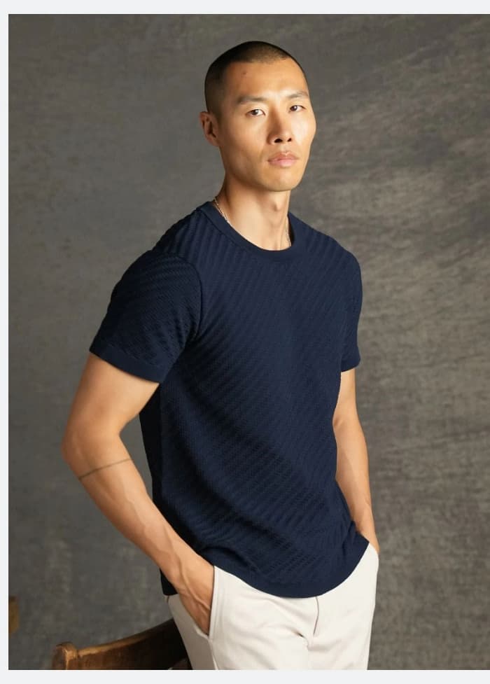 Riviera Knit Textured Tee