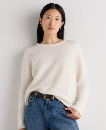 Cashmere Silk Boucle Relaxed Crewneck