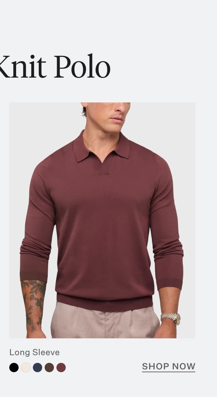Riviera Knit Long Sleeve Polo