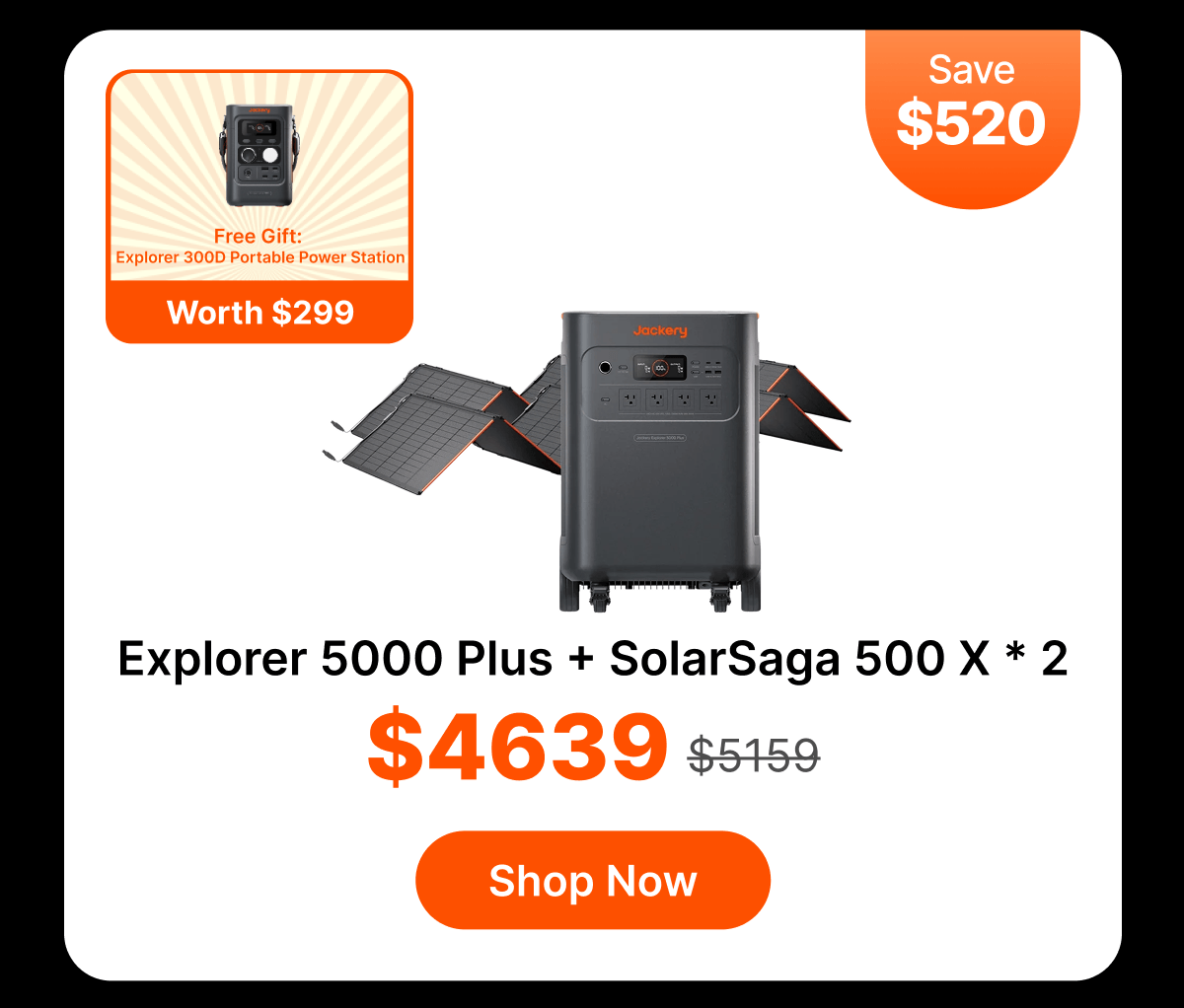 Explorer 5000 Plus + SolarSaga 500 X * 2 $4639 $5159