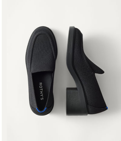 The Block Heel Loafer Black