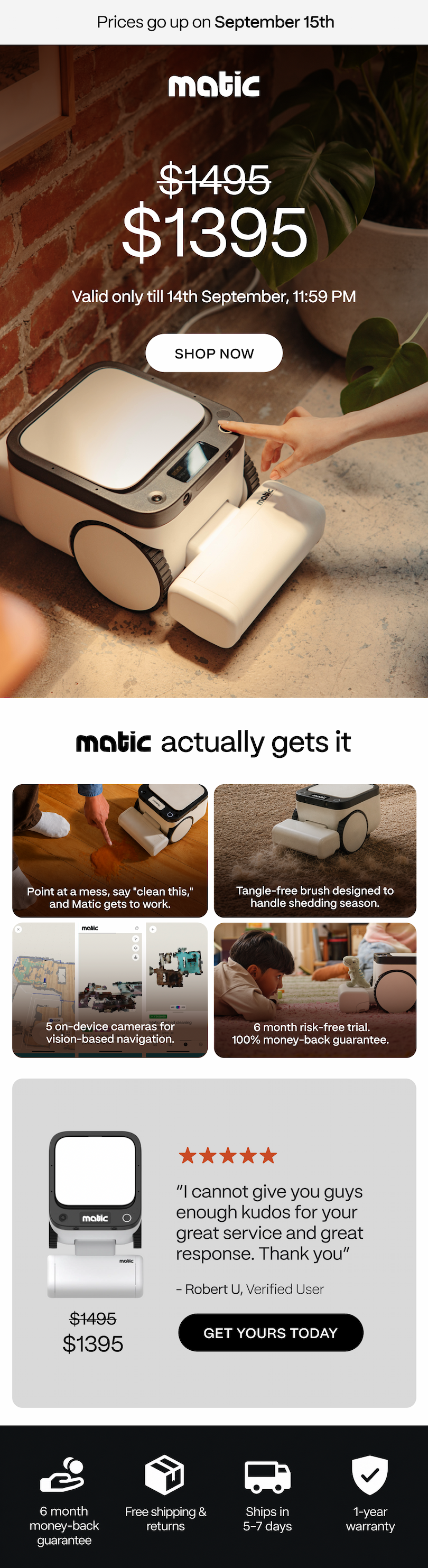 Get $100 Off Your Matic!