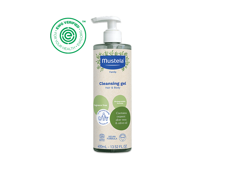 Organic cleansing gel with olive oil and aloe