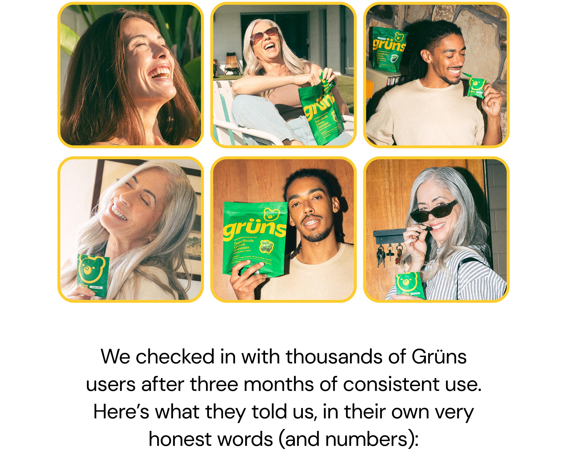 We Checked in With Thousands of Gr&uuml;ns Users After Three Months of Consistent Use. Here&rsquo;s What They Told Us, in Their Own Very Honest Words (And Numbers):