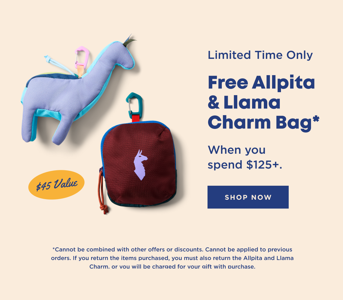 FREE Allpita & Llama Charm Bag*