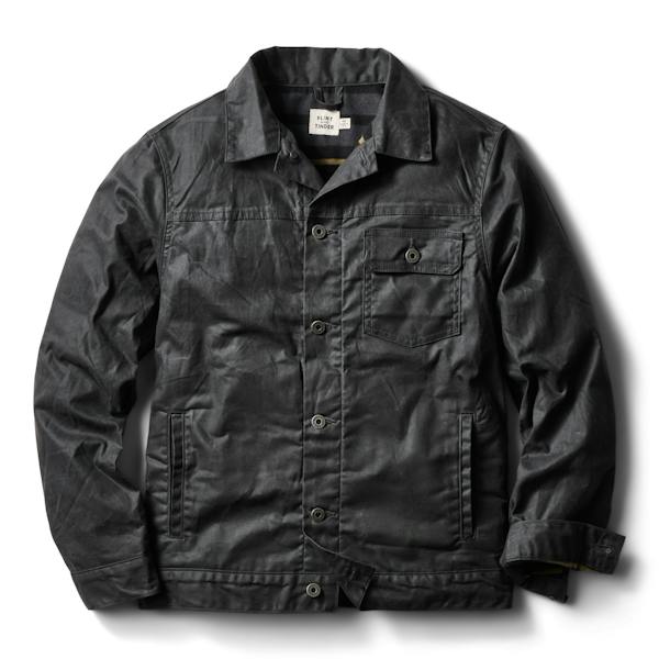 Flannel-Lined Waxed Trucker Jacket