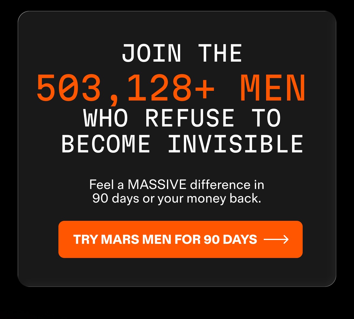 TRY MARS MEN FOR 90 DAYS