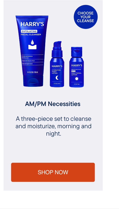 Harry's AM/PM Necessities set &mdash; everything you need morning and night