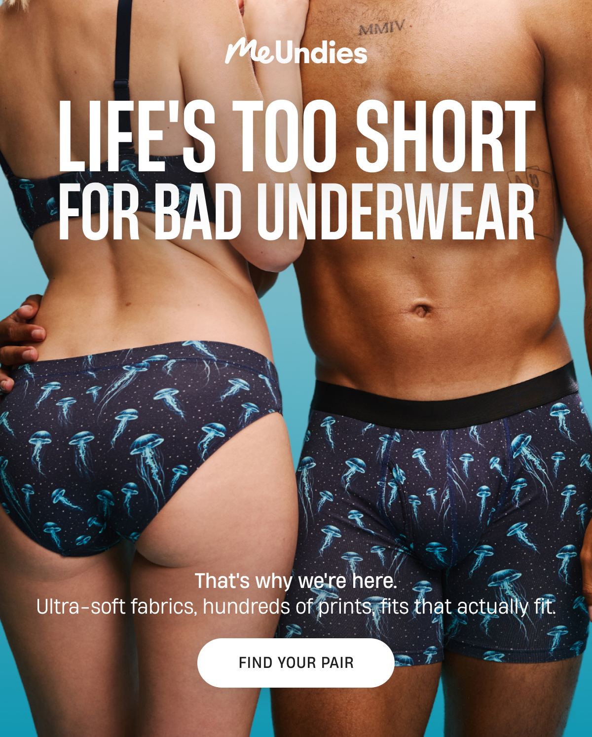 MeUndies | Life's too Short for bad underwear | Find Your Pair
