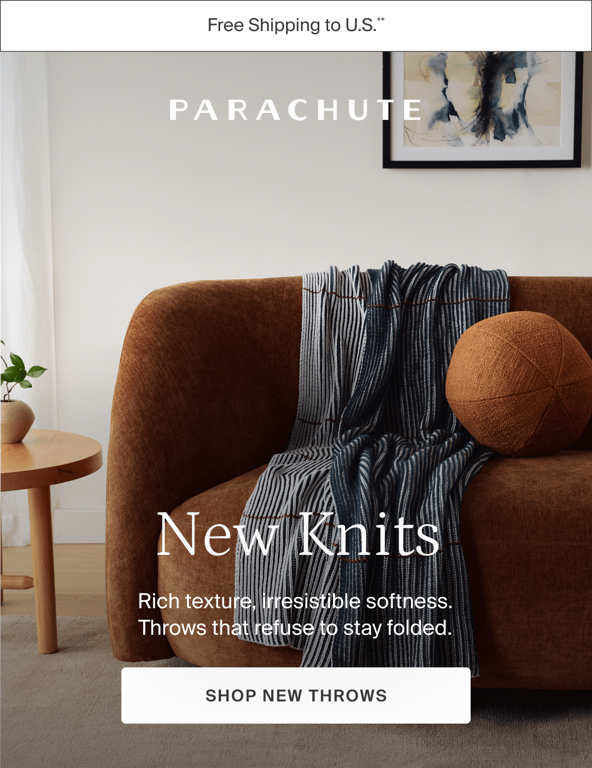parachute, new knits, shop new throws