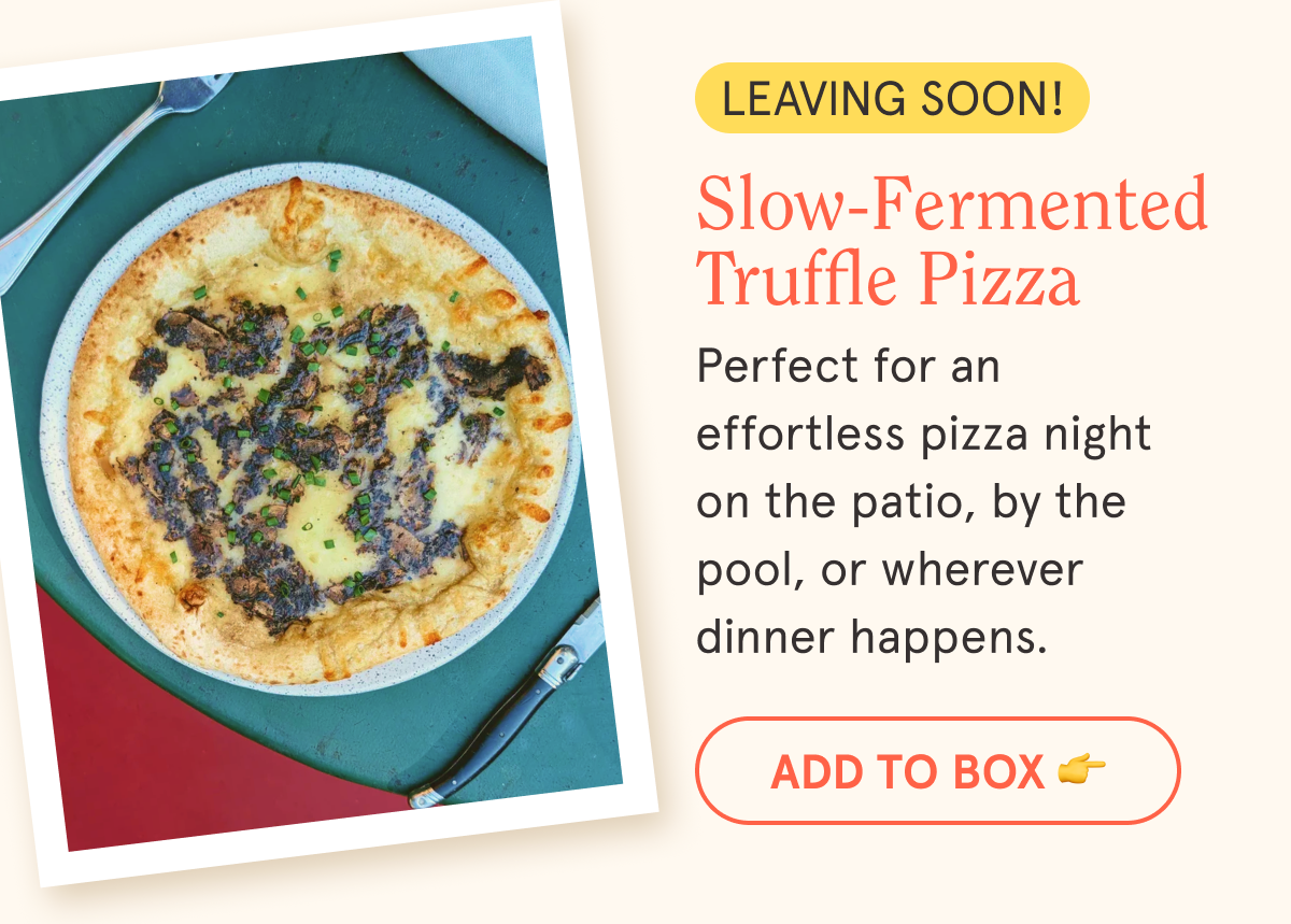 Slow-Fermented Truffle Pizza (Leaving Soon!) Sticker Perfect for an effortless pizza night on the patio, by the pool, or wherever dinner happens.