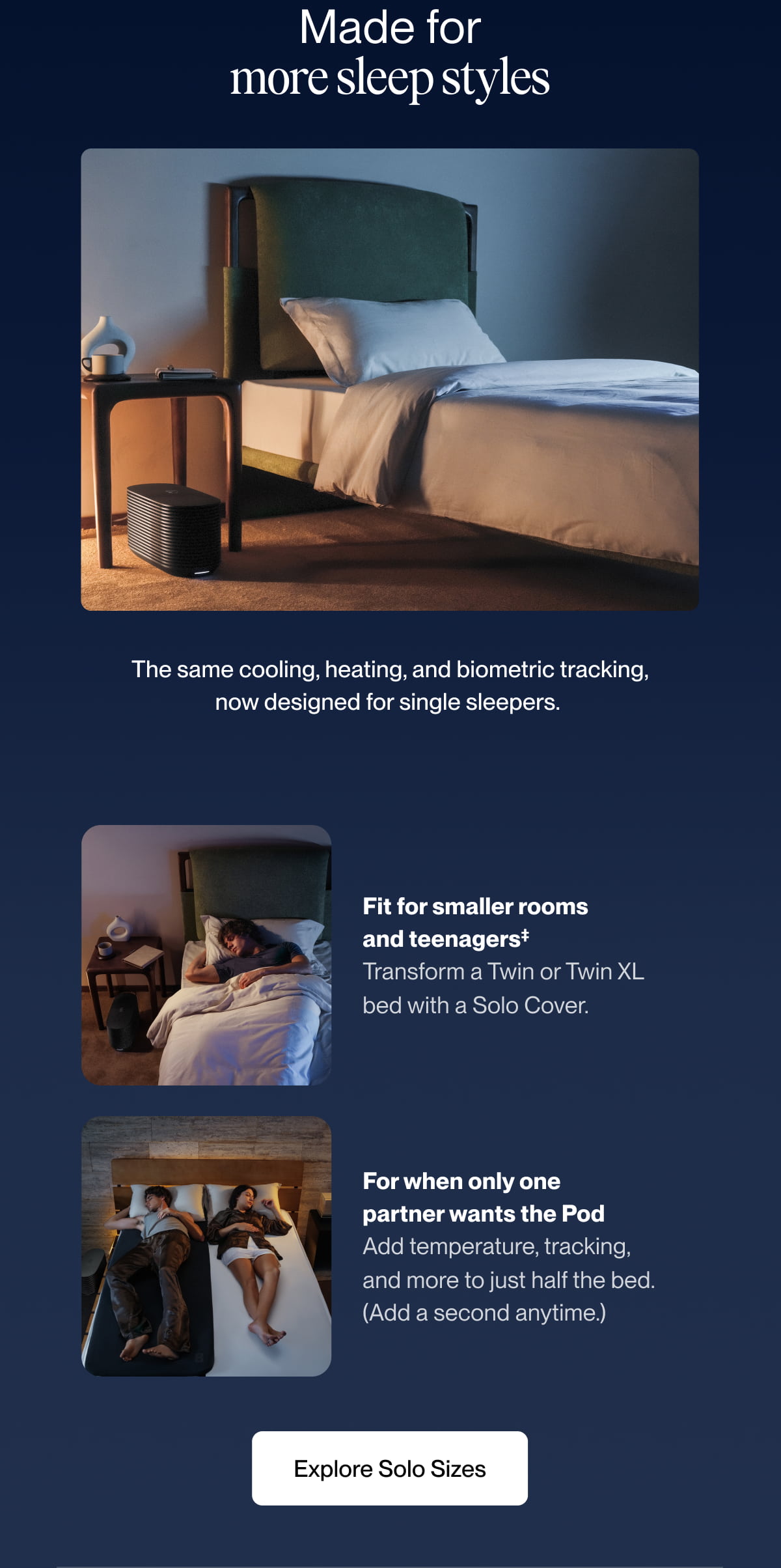 Made for  more sleep styles