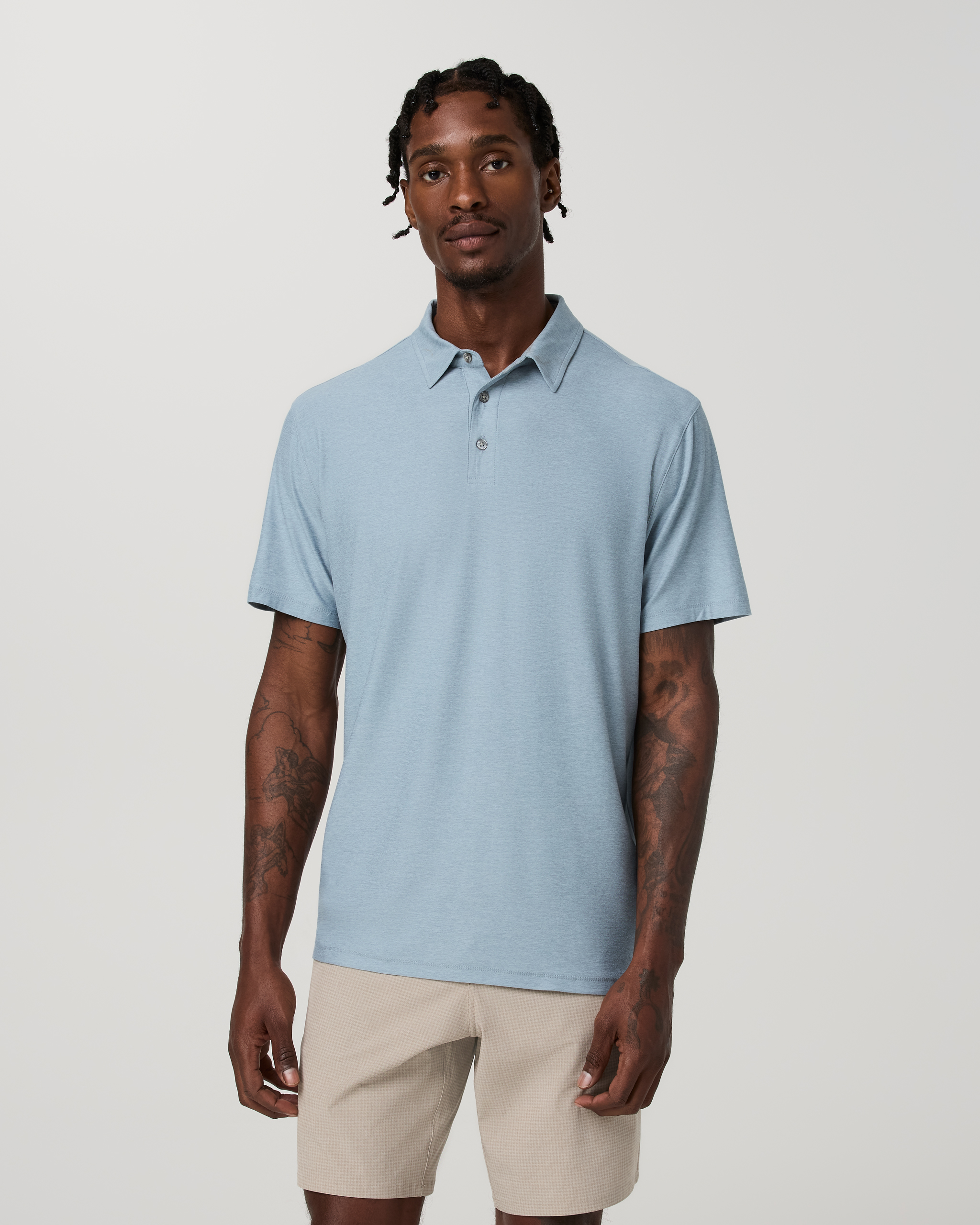 Image of Vuori Strato Tech Polo | Raindrop Heather