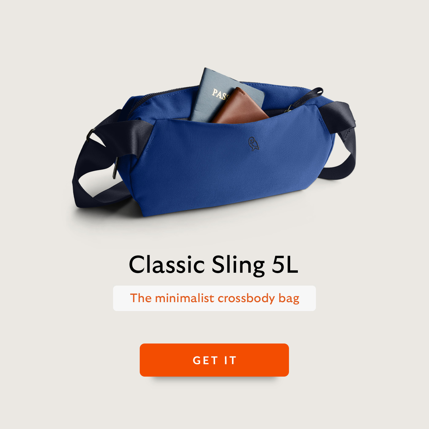 [Headline] Classic Sling 5L [Blurb] The minimalist crossbody bag CTA Get it