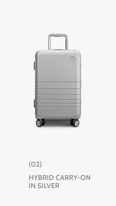 (02) Hybrid Carry-On in SIlver.