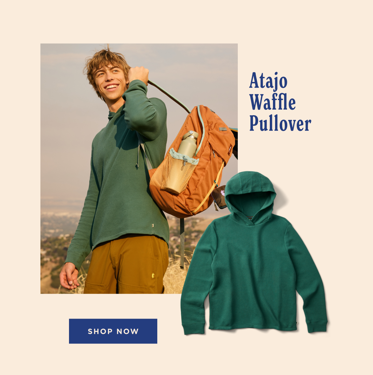 Atajo Long-Sleeve Waffle Hoodie - Men's
