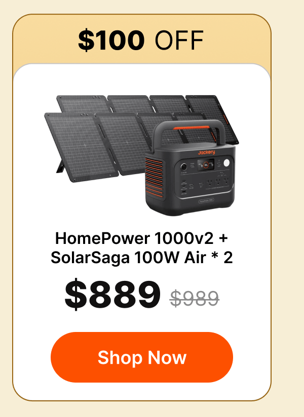 HomePower 1000v2 + SolarSaga 100W Air * 2