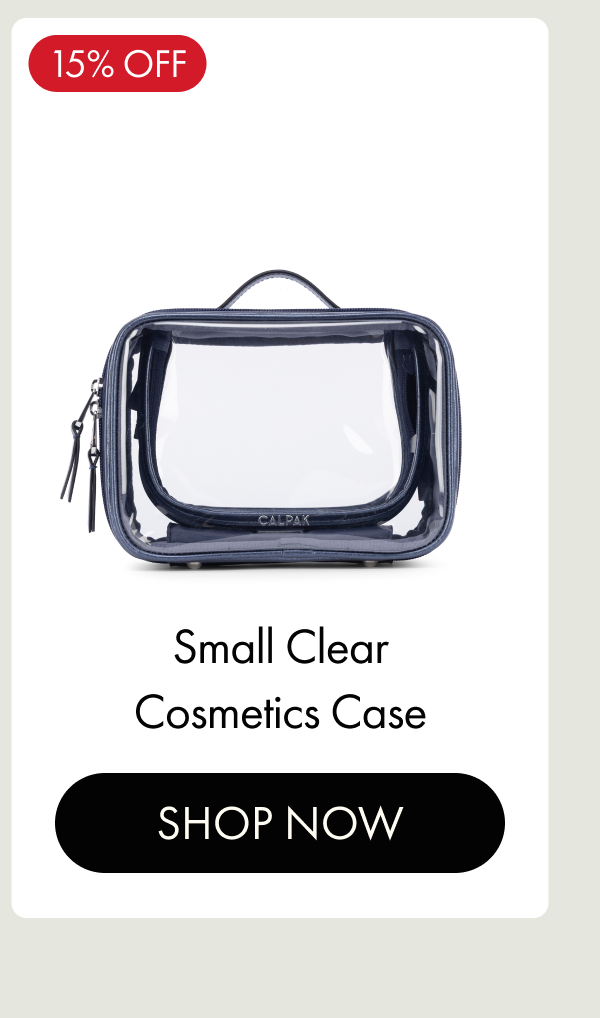 15% OFF | Small Clear Cosmetics Case | SHOP NOW