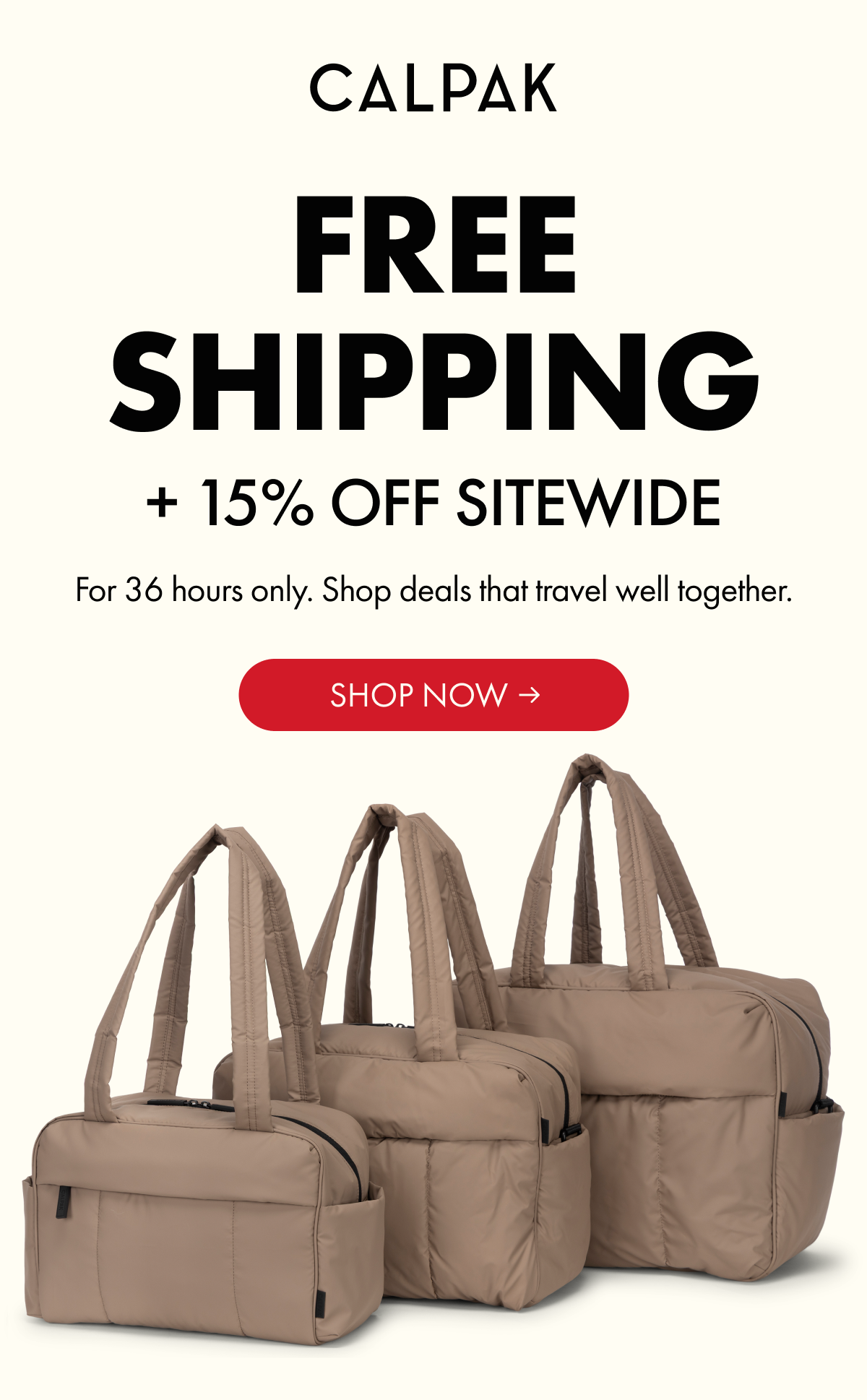 CALPAK | FREE SHIPPING + 15% Off Sitewide | For 36 hours only. Shop deals that travel well together.
