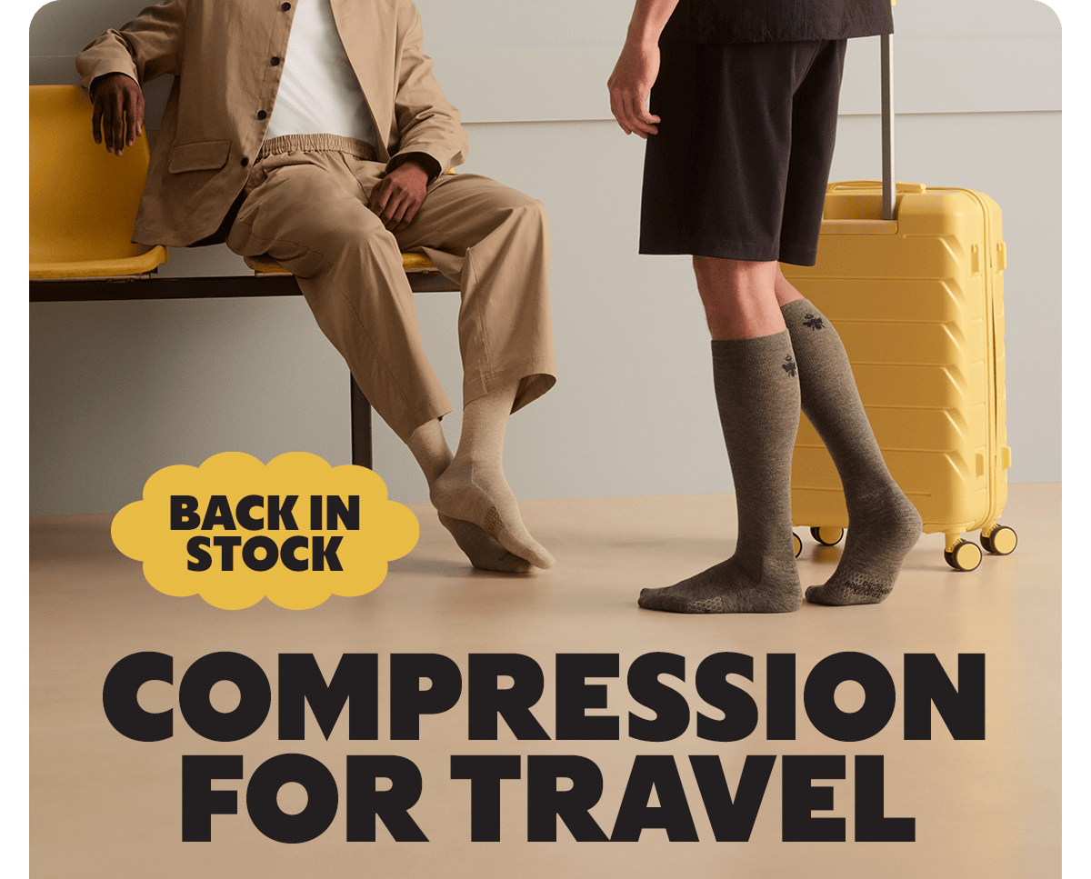 BACK IN STOCK. COMPRESSION FOR TRAVEL