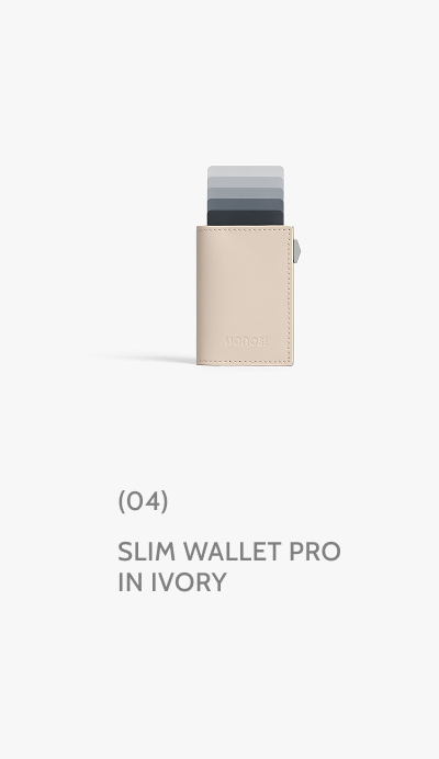 (04) Slim Wallet Pro in Ivory.
