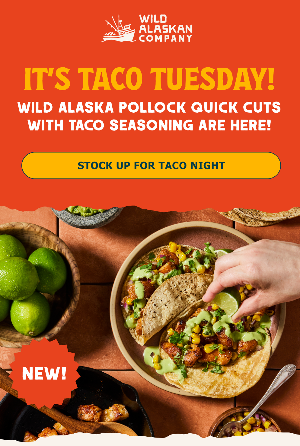 It's Taco Tuesday: Wild Alaska Pollock Quick Cuts with Taco Seasoning is Here