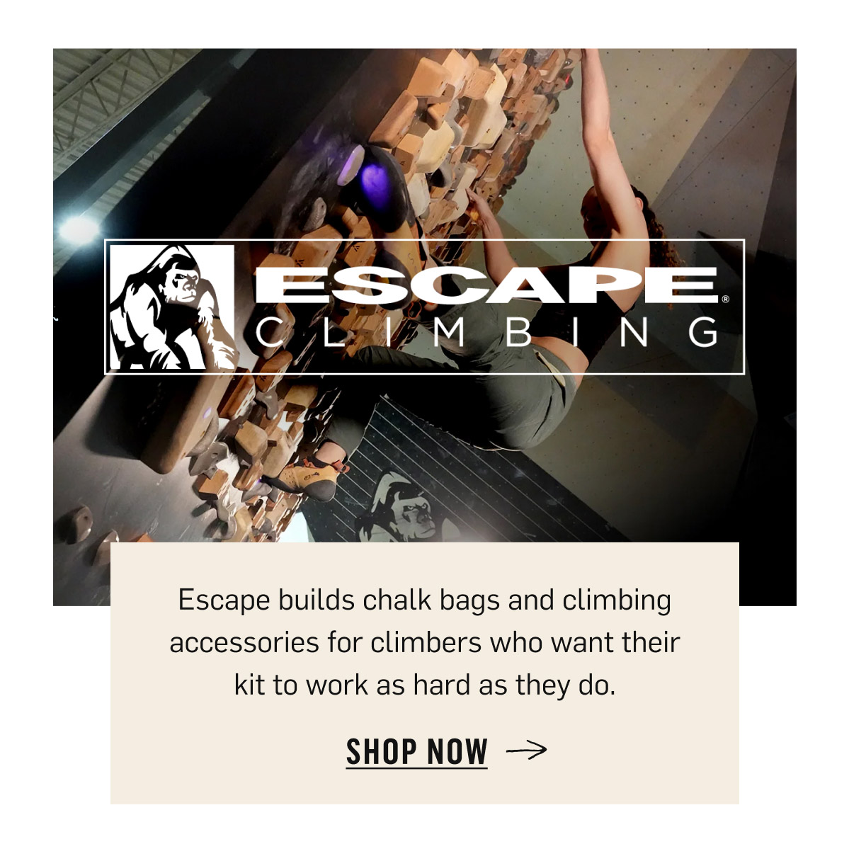 Escape Climbing: chalk bags and climbing accessories built to work as hard as you do. Shop Now!