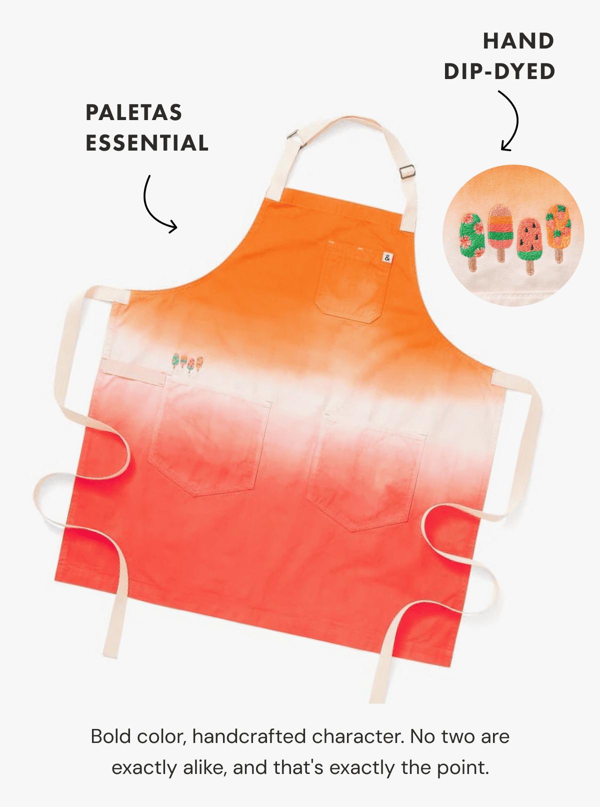 Hand dip-dyed | Paletas Essential | Bold color, handcrafted character. No two are exactly alike, and that's exactly the point.