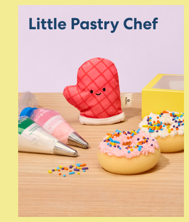 Little Pastry Chef. Load up a real piping bag, squeeze out fancy frosting, and top it off with colorful sprinkles just like a pastry chef would!