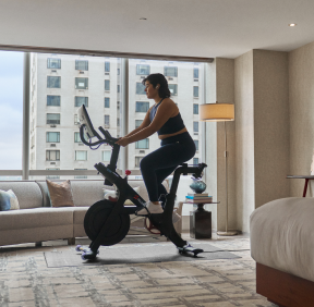 Try Peloton at hundreds of hotels.