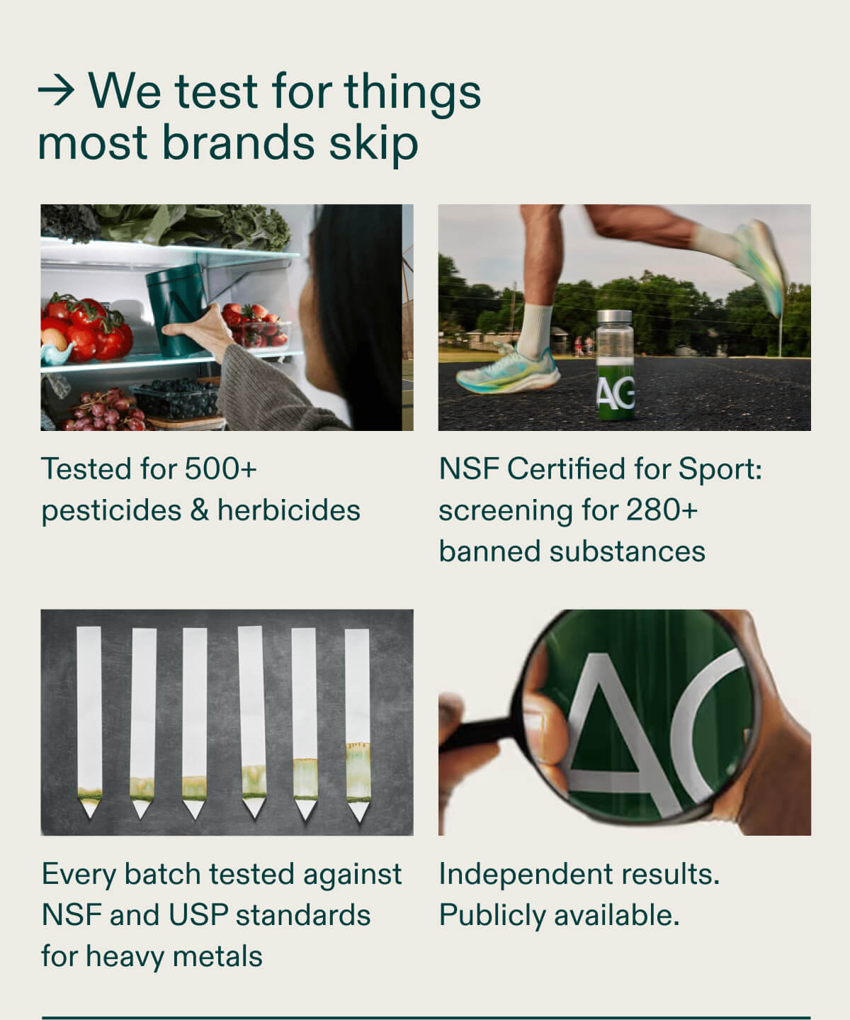 We test for things most brands skip