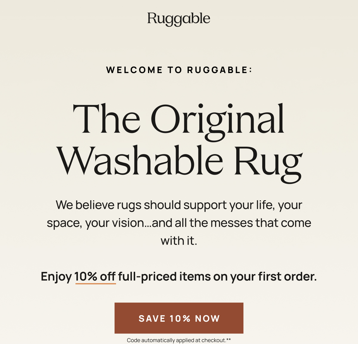 The Original Washable Rug | Save 10% Now