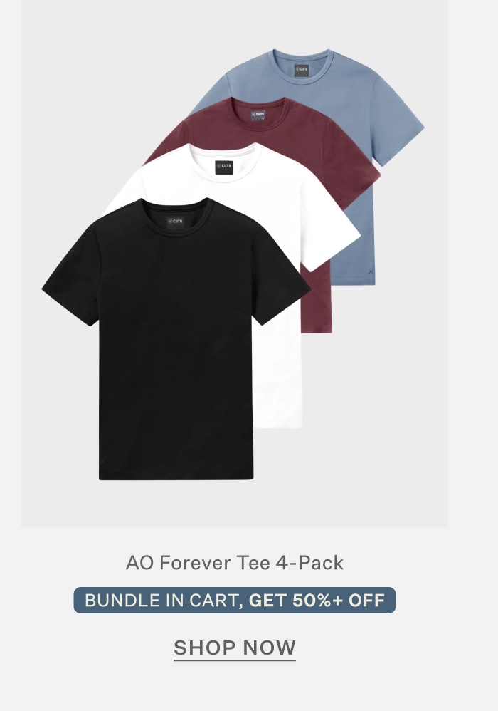 AO Forever Tee 4-Pack | Bundle in Cart, Get 55% Off