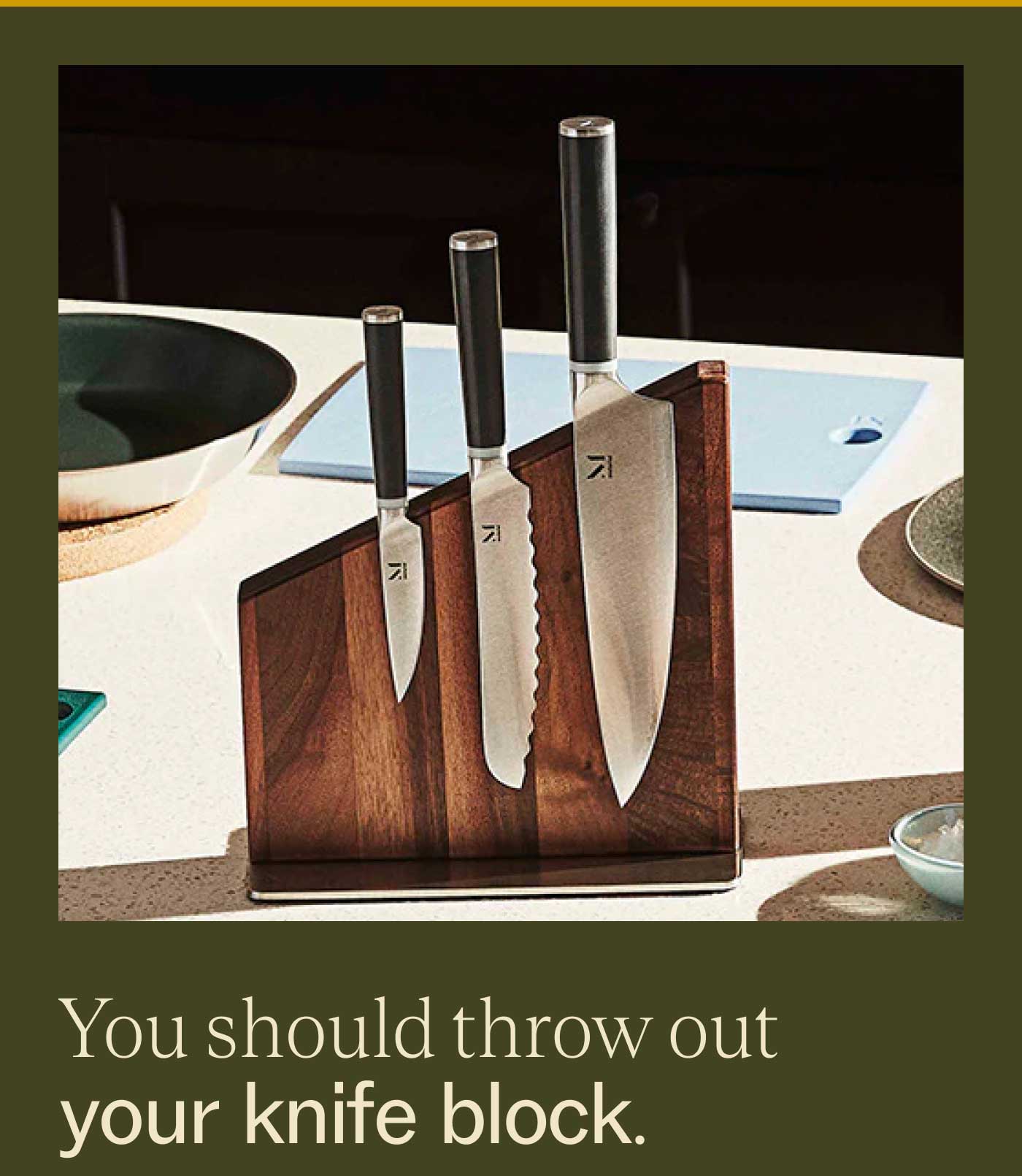 You should throw out your knife block.